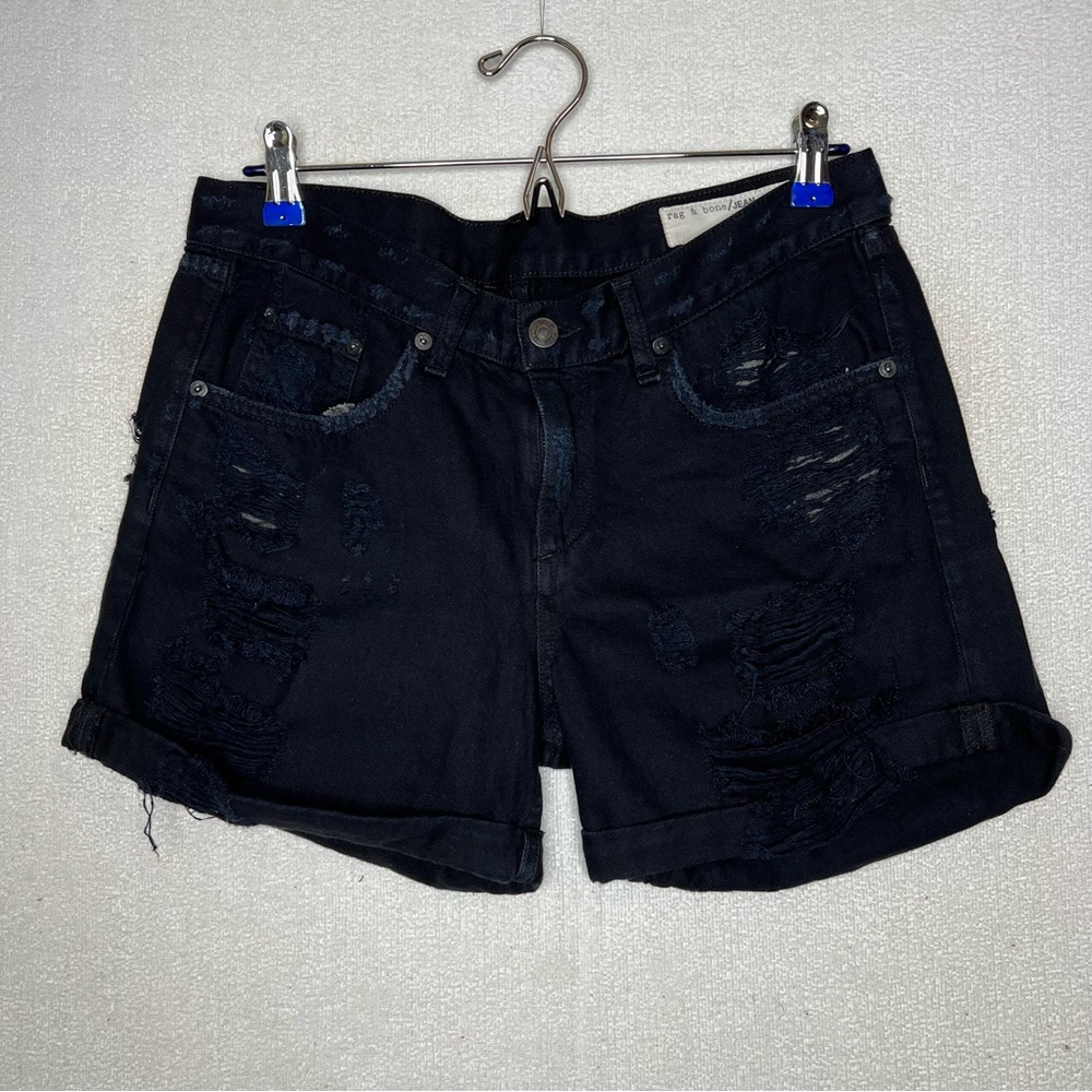 Rag & Bone Distressed Boyfriend Jean Shorts Women Size 27